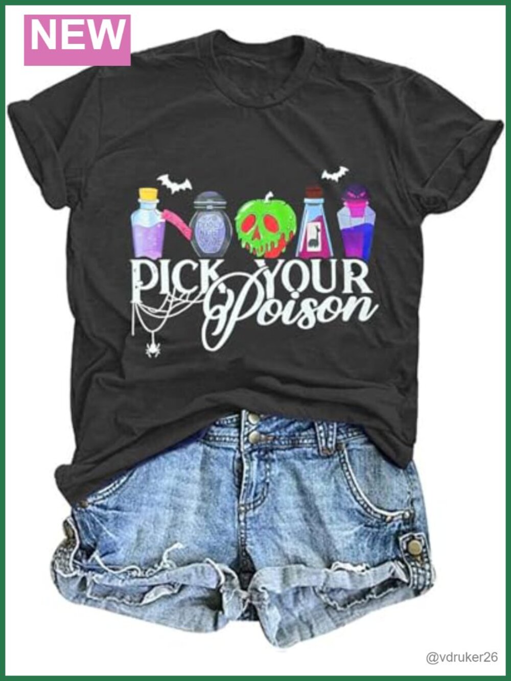 Women's Halloween Witch Graphic T-Shirt Short Sleeve Crew Neck Casual